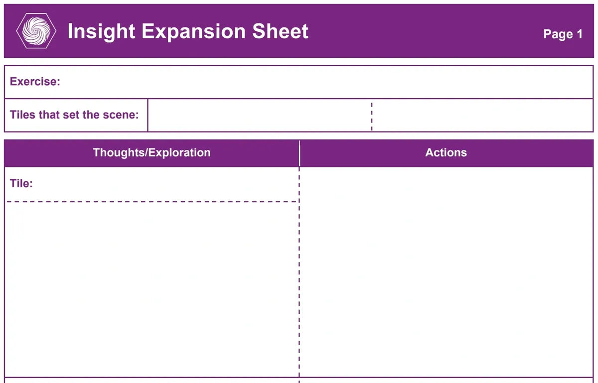 Insight Expansion Sheet with purple header and white background
